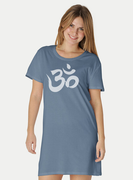 Peaces.bio - handbedruckte Biomode Longshirt "Om" Damen von Peaces.bio - handbedruckte Biomode