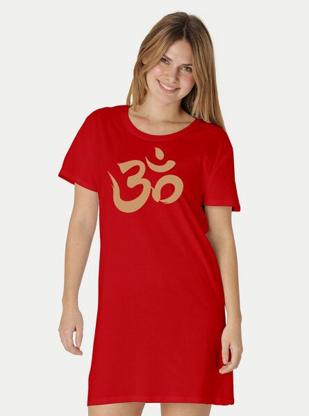 Peaces.bio - handbedruckte Biomode Longshirt "Om" Damen Peaces.bio - handbedruckte Biomode Longshirt "Om" Damen von Peaces.bio - handbedruckte Biomode