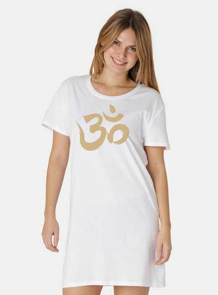 Peaces.bio - handbedruckte Biomode Longshirt "Om" Damen von Peaces.bio - handbedruckte Biomode