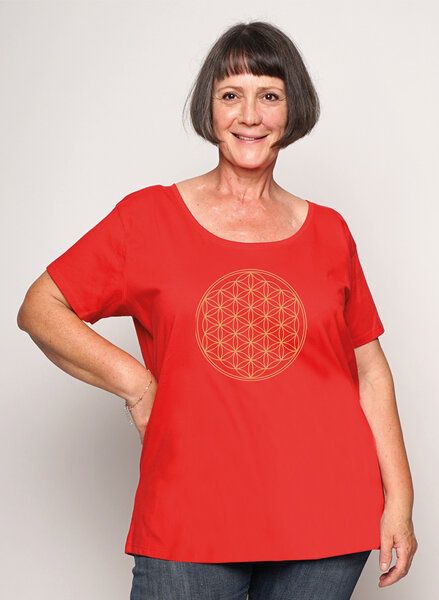 Peaces.bio - handbedruckte Biomode Loosefit Shirt Die Blume des Lebens Peaces.bio - handbedruckte Biomode Loosefit Shirt Die Blume des Lebens von Peaces.bio - handbedruckte Biomode