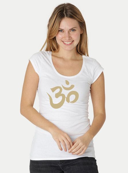 Peaces.bio - handbedruckte Biomode Roundneck Shirt Damen OM Peaces.bio - handbedruckte Biomode Roundneck Shirt Damen OM von Peaces.bio - handbedruckte Biomode
