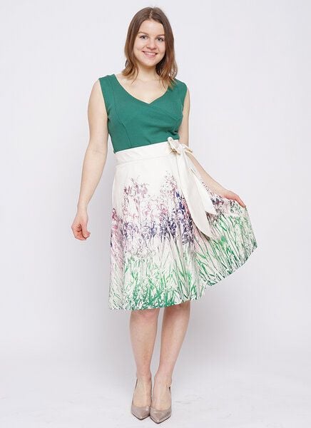 Peaces.bio - handbedruckte Biomode Wickelrock Mystic Iris von Peaces.bio - handbedruckte Biomode