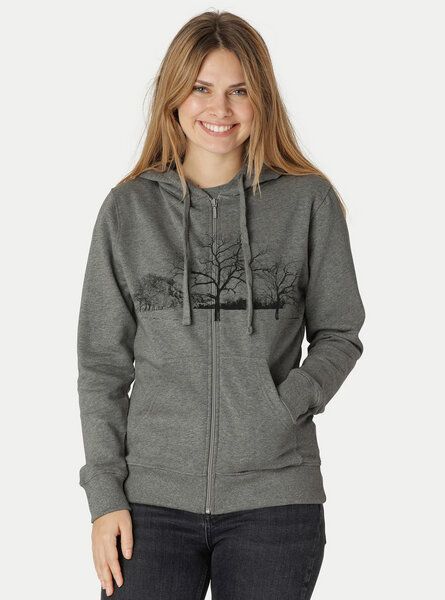 Peaces.bio - handbedruckte Biomode Zip-Hoodie Landscape Damen von Peaces.bio - handbedruckte Biomode