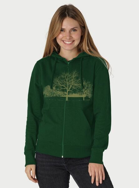 Peaces.bio - handbedruckte Biomode Zip-Hoodie Landscape Damen von Peaces.bio - handbedruckte Biomode