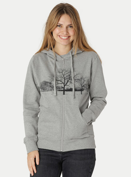 Peaces.bio - handbedruckte Biomode Zip-Hoodie Landscape Damen von Peaces.bio - handbedruckte Biomode