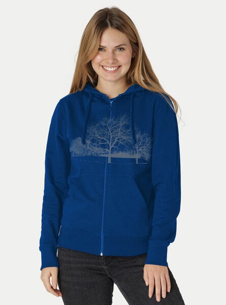 Peaces.bio - handbedruckte Biomode Zip-Hoodie Landscape Damen von Peaces.bio - handbedruckte Biomode