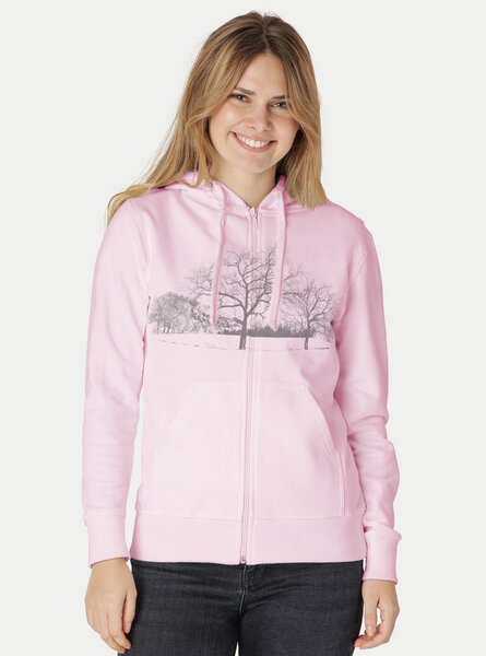 Peaces.bio - handbedruckte Biomode Zip-Hoodie Landscape Damen von Peaces.bio - handbedruckte Biomode