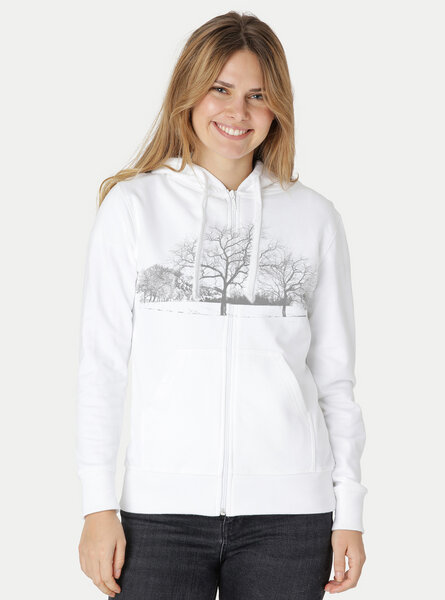 Peaces.bio - handbedruckte Biomode Zip-Hoodie Landscape Damen von Peaces.bio - handbedruckte Biomode