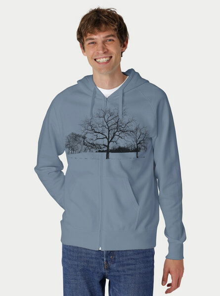 Peaces.bio - handbedruckte Biomode Zip-Hoodie Landscape Herren von Peaces.bio - handbedruckte Biomode