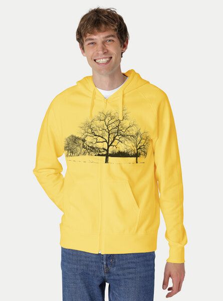Peaces.bio - handbedruckte Biomode Zip-Hoodie Landscape Herren von Peaces.bio - handbedruckte Biomode