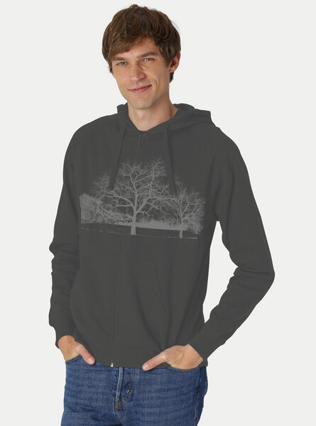 Peaces.bio - handbedruckte Biomode Zip-Hoodie Landscape Herren von Peaces.bio - handbedruckte Biomode