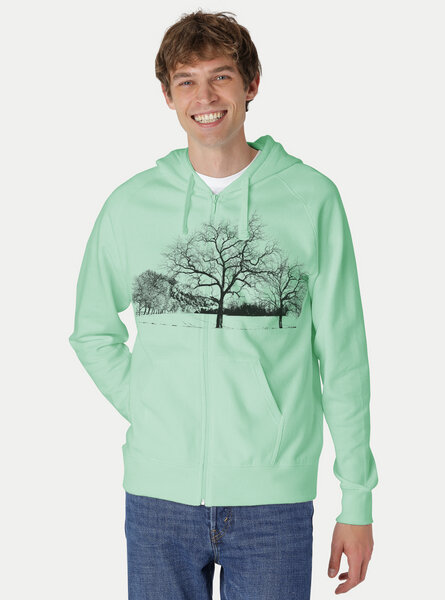 Peaces.bio - handbedruckte Biomode Zip-Hoodie Landscape Herren von Peaces.bio - handbedruckte Biomode