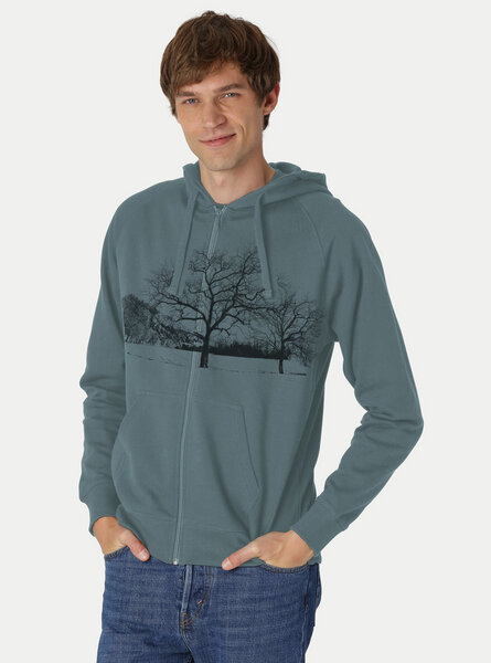 Peaces.bio - handbedruckte Biomode Zip-Hoodie Landscape Herren von Peaces.bio - handbedruckte Biomode