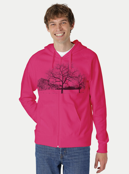 Peaces.bio - handbedruckte Biomode Zip-Hoodie Landscape Herren von Peaces.bio - handbedruckte Biomode