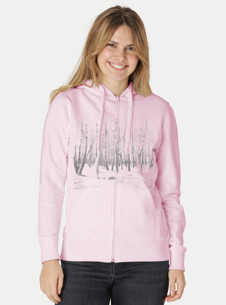 Peaces.bio - handbedruckte Biomode Zip-Hoodie Woodland Damen von Peaces.bio - handbedruckte Biomode