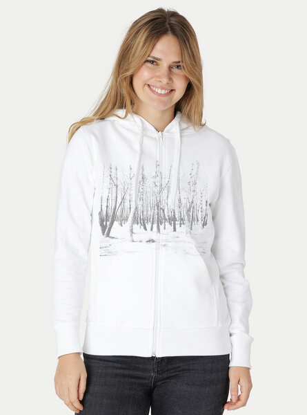 Peaces.bio - handbedruckte Biomode Zip-Hoodie Woodland Damen von Peaces.bio - handbedruckte Biomode