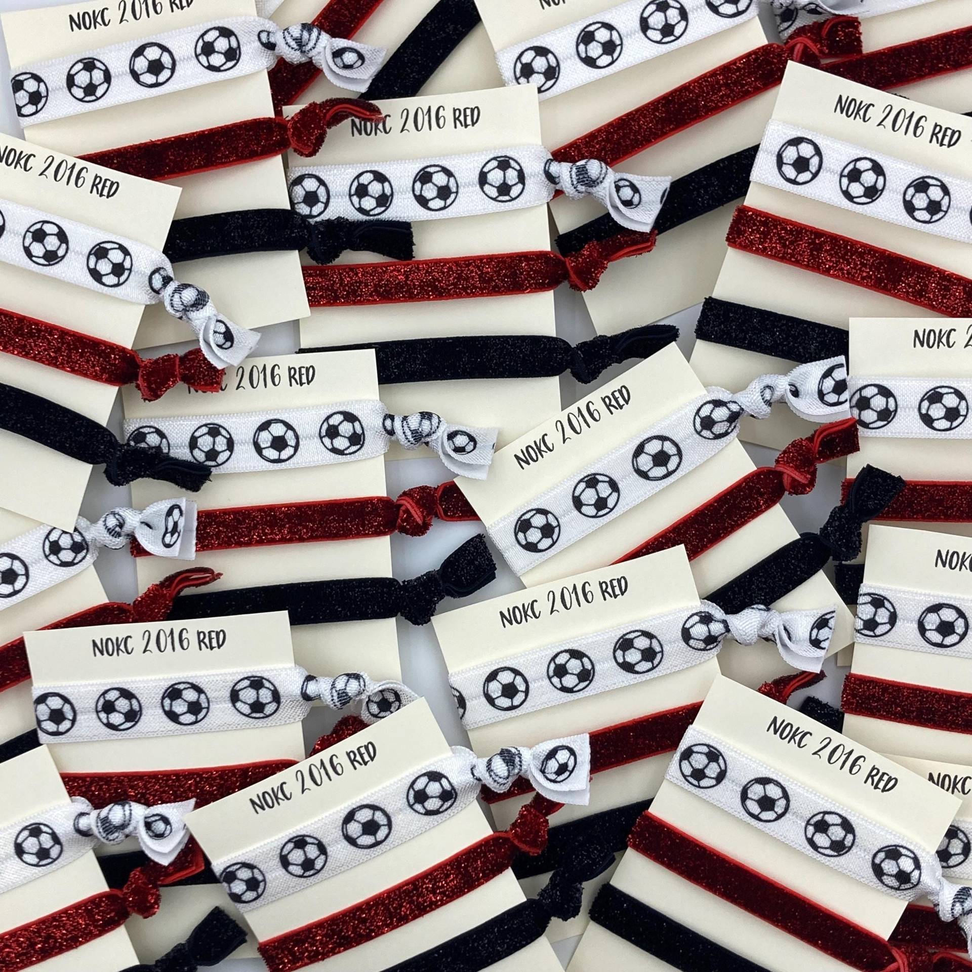 Fußball-Haarband, Team-Geschenk, Personalisierte Karte von PeachPoppyCo