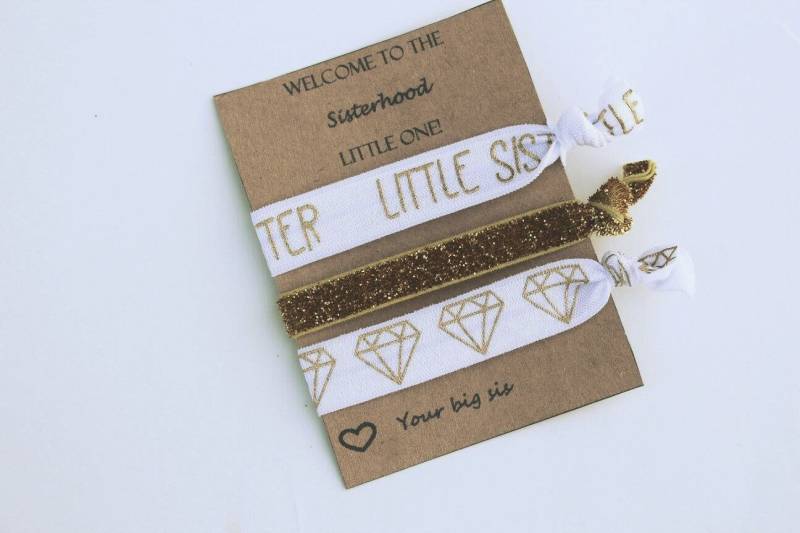 Sorority Little Sister Haargummi Set, Big Reveal Geschenk von PeachPoppyCo