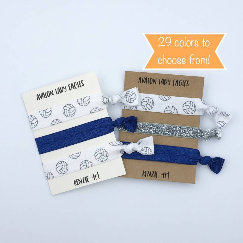 Volley Baller, Haargummis, Team Geschenk, Personalisierte Karte von PeachPoppyCo