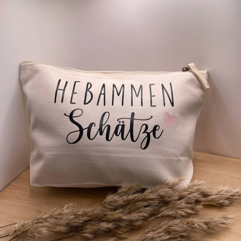 Hebamme Geschenk Kosmetiktasche | Mit Namen Personalisiertes Dankeschön Schminktasche Mitbringsel Danke Sagen von PeachyDesignDE