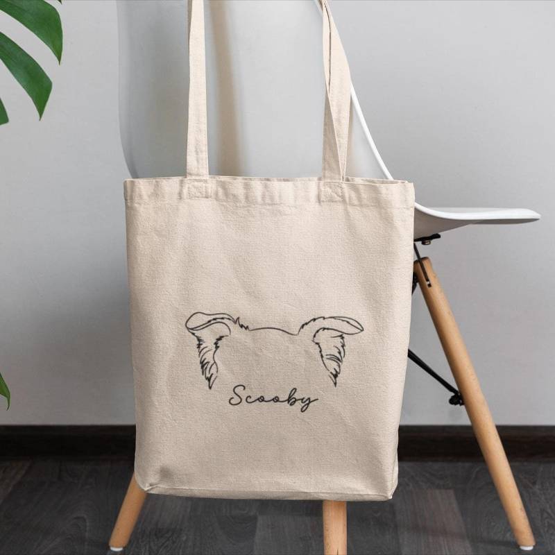 Jutebeutel Personalisiert Hund| Australian Shepherd Tasche|Geschenk Freundin |Geburtstag Hundebesitzer| Stoffbeutel Kollegin| Hunde Geschenk von PeachyDesignDE