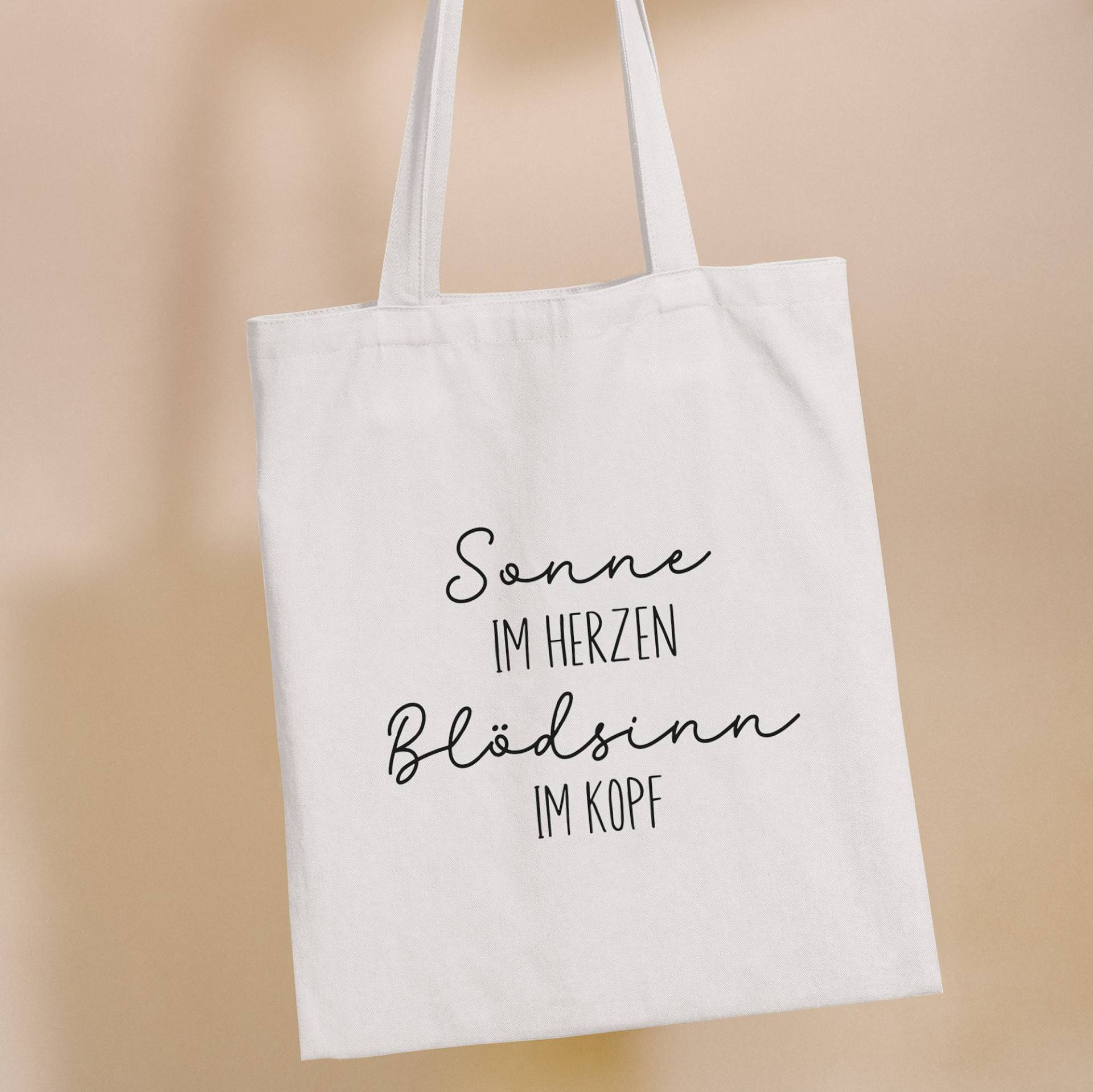 Jutebeutel Sonne Im Herzen| Stofftasche Mit Motiv| Positive Affirmation Spruch| Geschenk Für Mama| Einkaufstasche| Tasche Freundin von PeachyDesignDE