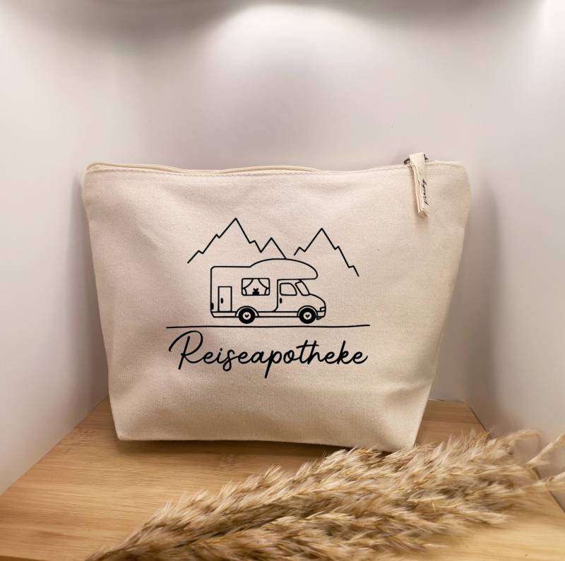 Reiseapotheke Tasche |Mit Namen |2 Größen|Baumwolltäschen Bedruckt |Personalisiertes Geschenk|Urlaubsessentials|Camping Essentials|Wohnmobil von PeachyDesignDE