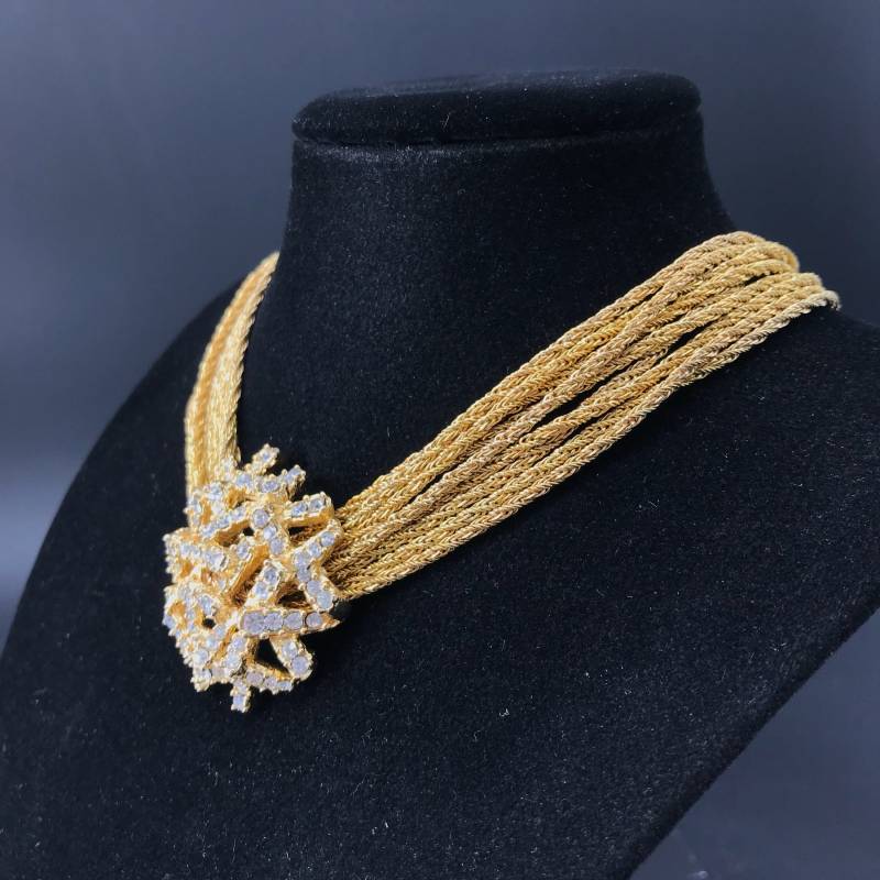 1971 Christian Dior Multi Strass Runway Sparkle Gold von PeachyGlitters