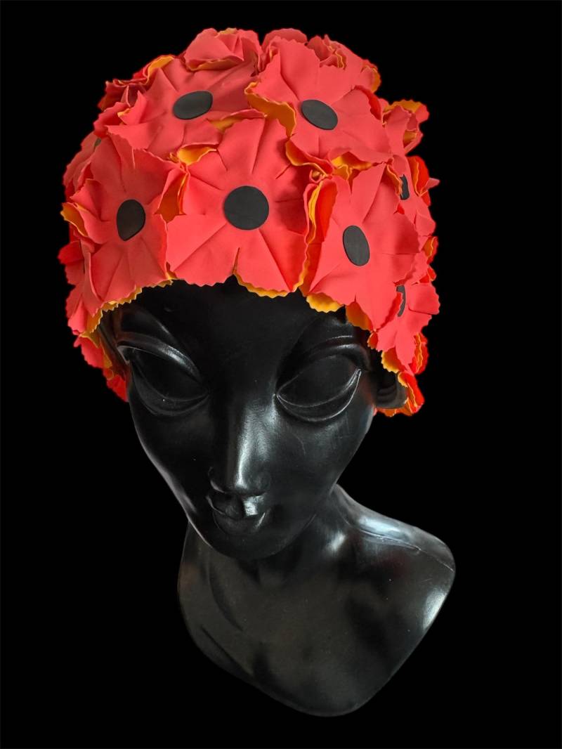 Retro Badekappe Gummi Blüten „One Size" Verschiedene Farben Neu 50's Style von PeacockBySandy