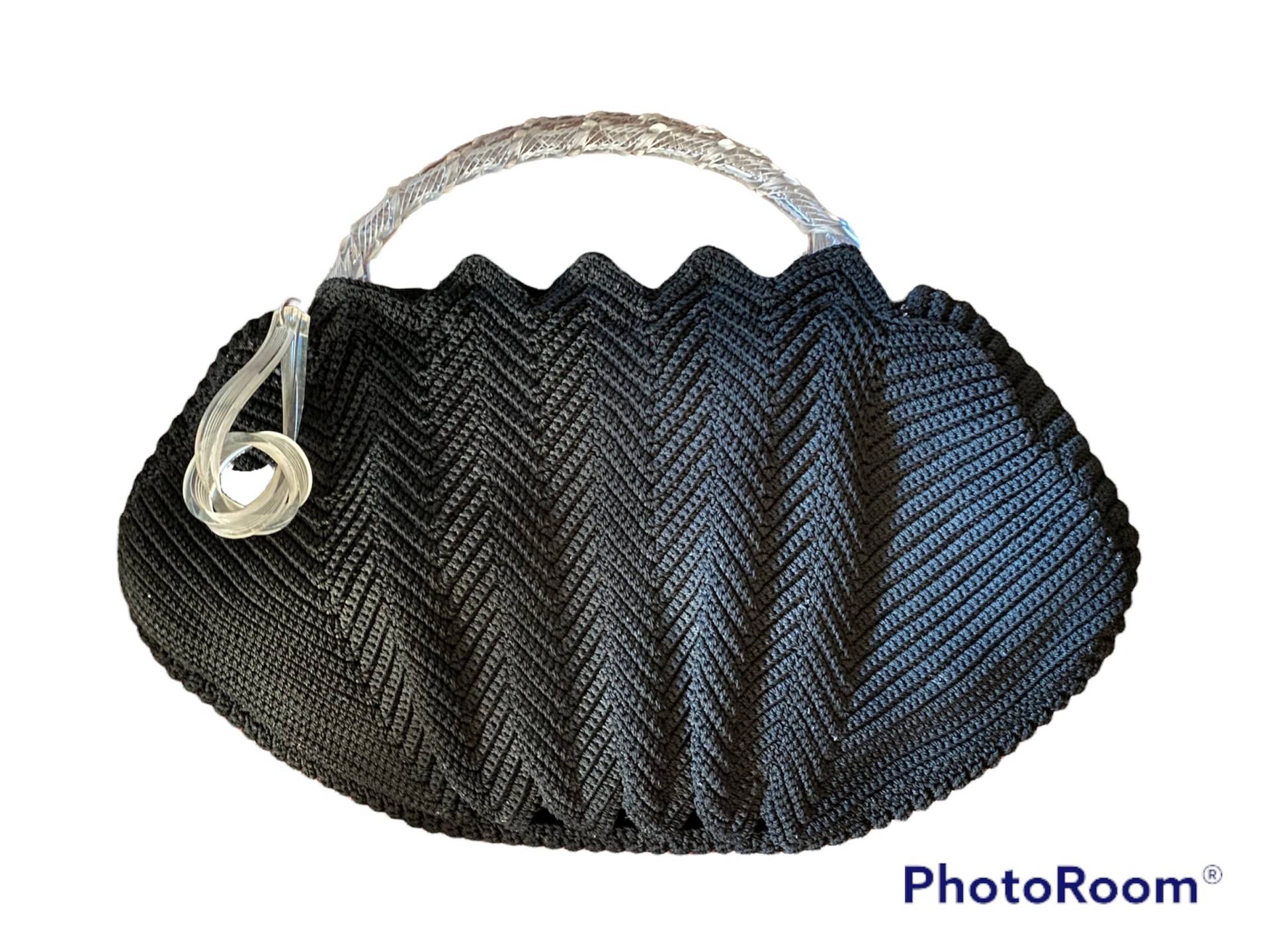 Vintage Tasche Gehäkelt Lucite von PeacockBySandy