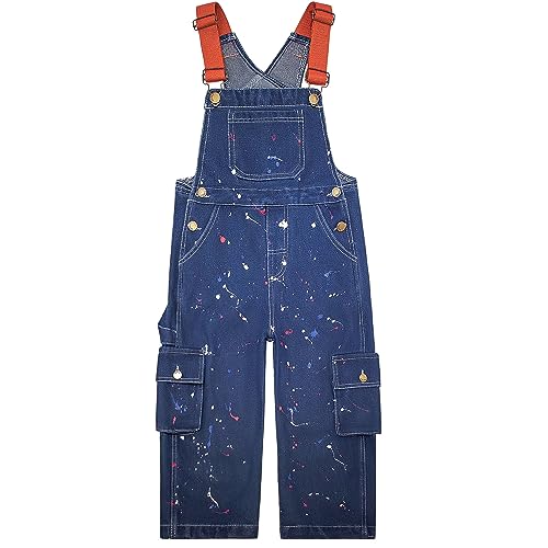 Peacolate Kleines Mädchen Jumpsuit,Kinder Strampler Denim Overalls Blau Schöner schmale Arbeitskleidung Farbwechselhosen 5-14Jahre (14Jahre) von Peacolate