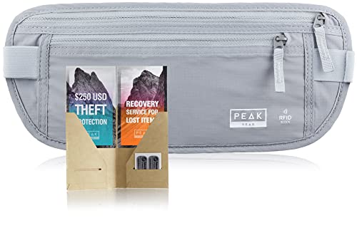 Reise-gürtel mit RFID-Block – Diebstahlschutz und Global Recovery Tags - Grau - Reise-gürtel mit RFID-Block – Diebstahlschutz und Global Recovery Tags - Grau - von Peak Gear
