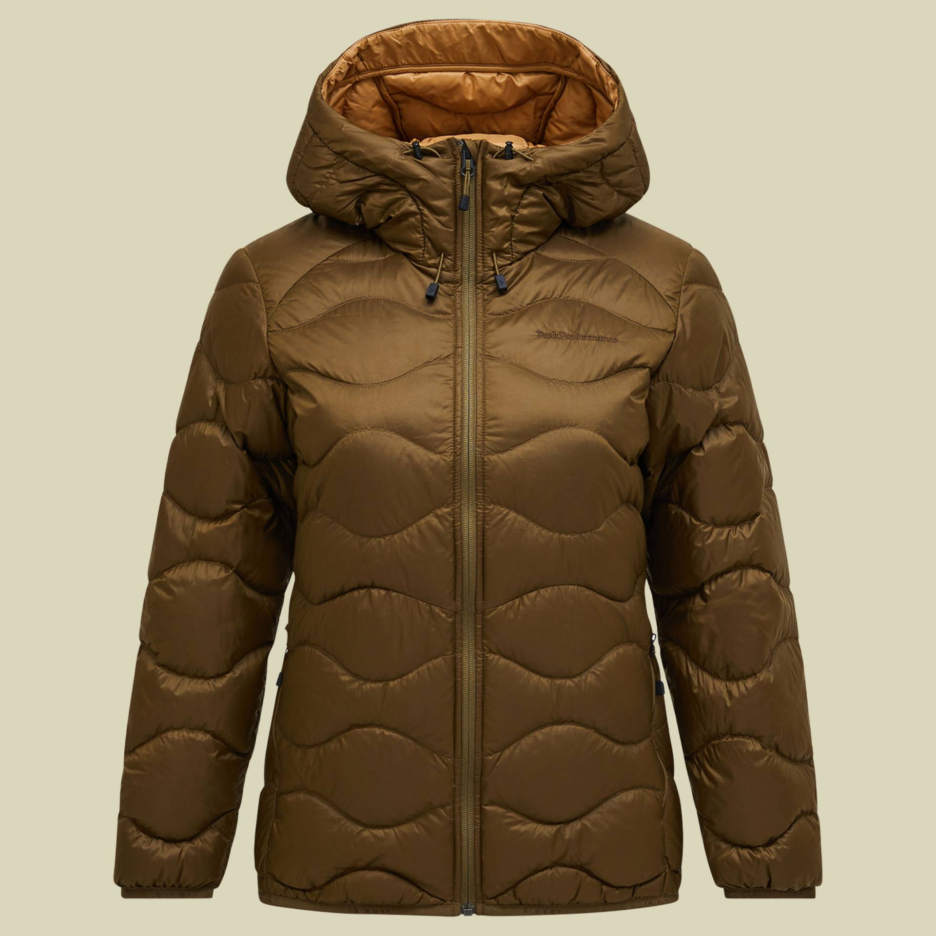 Helium Down Hood Jacket Women grün M - meadow moss SI von Peak Performance