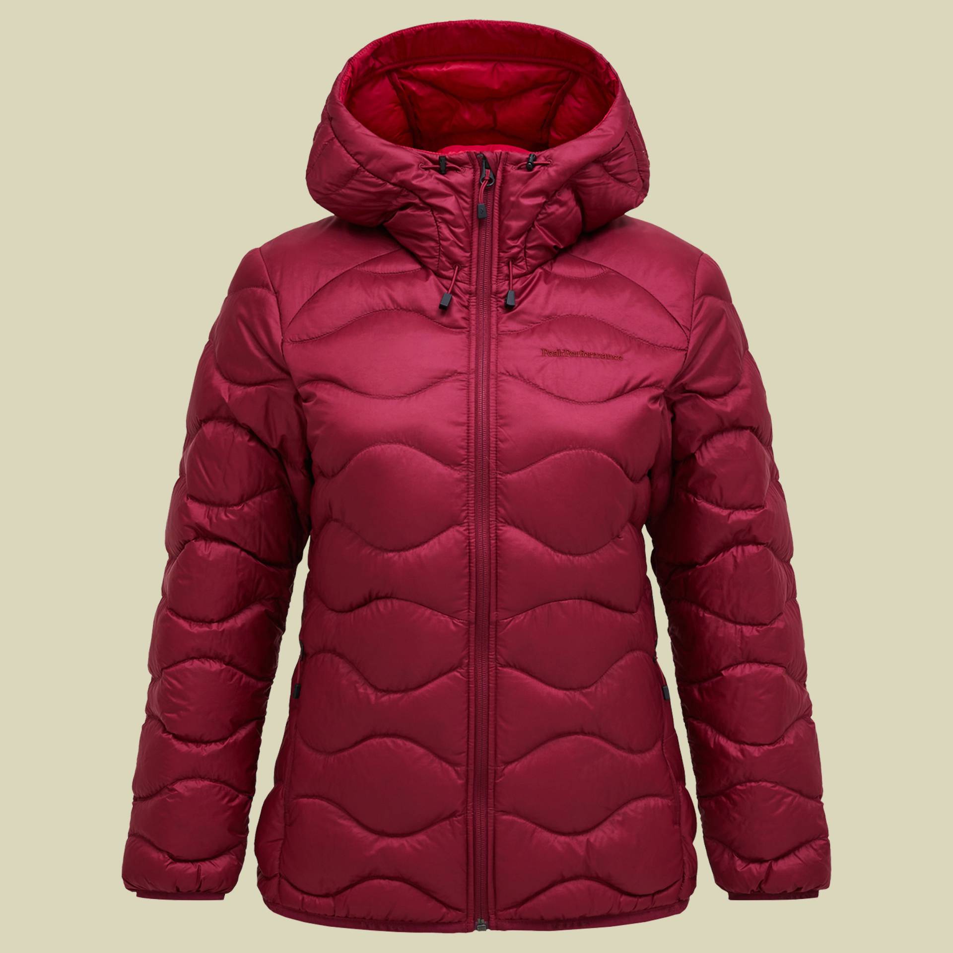 Helium Down Hood Jacket Women rot M - vertical zenit von Peak Performance