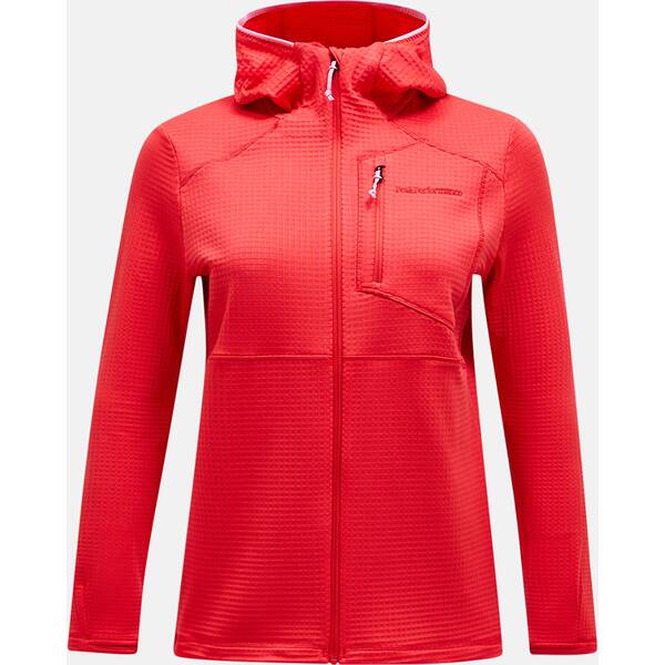 PEAK PERFORMANCE Damen Jacke W Trail Polartec Zip Hood-BRILLIANT RED von Peak Performance