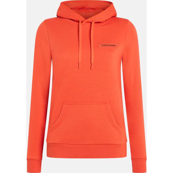 PEAK PERFORMANCE Damen Kapuzensweat W Logo Hood Sweatshirt-PAPRIKA von Peak Performance