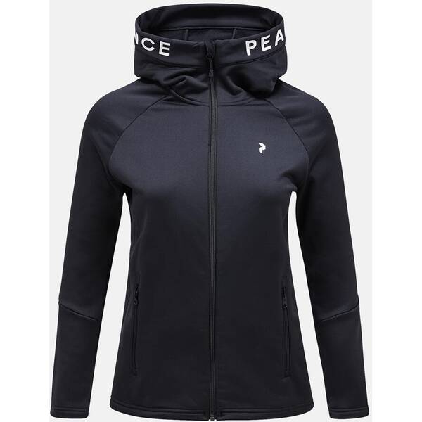 PEAK PERFORMANCE Damen Kapuzensweat W Rider Zip Hood-BLACK-BLACK PEAK PERFORMANCE Damen Kapuzensweat W Rider Zip Hood-BLACK-BLACK von Peak Performance
