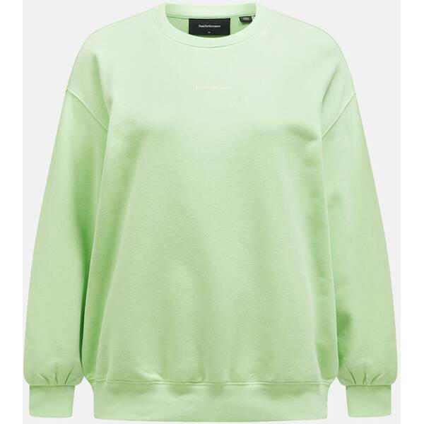 PEAK PERFORMANCE Damen Sweatshirt W Original Terry Crew-VIVID GREEN von Peak Performance