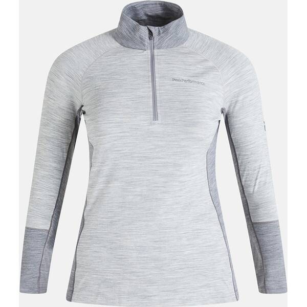 PEAK PERFORMANCE Damen Unterjacke W Magic Half Zip-MED GREY MELANGE-GREY M von Peak Performance