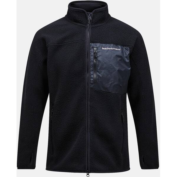 PEAK PERFORMANCE Herren Kapuzensweat M Pile Zip Jacket-BLACK von Peak Performance