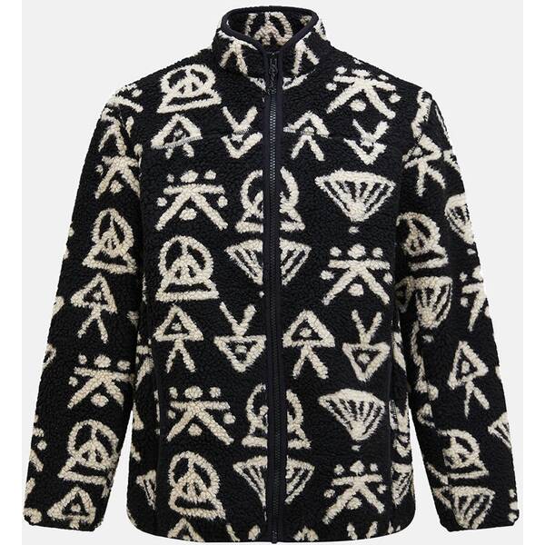 PEAK PERFORMANCE Herren Sweatshirt M Graphic Pile Jacket-BLACK PEAK PERFORMANCE Herren Sweatshirt M Graphic Pile Jacket-BLACK von Peak Performance