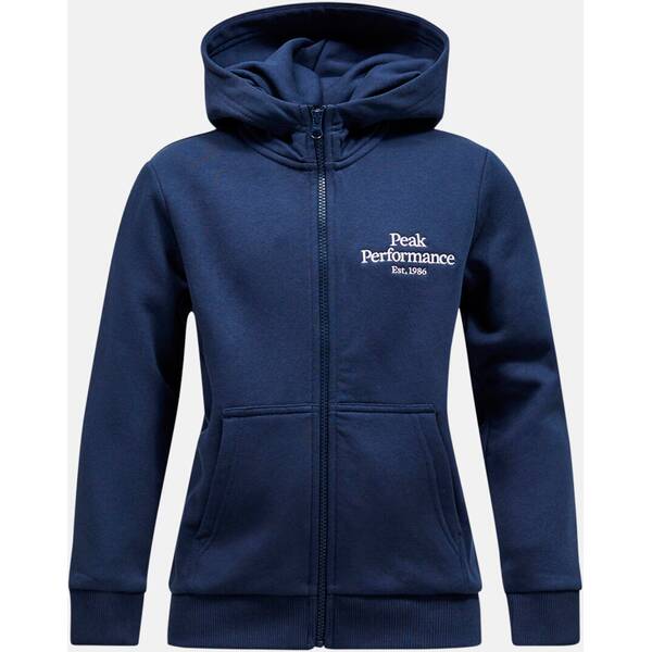 PEAK PERFORMANCE Kinder Sweatshirt Jr Original Zip Hood-BLUE SHADOW-OFFWHIT PEAK PERFORMANCE Kinder Sweatshirt Jr Original Zip Hood-BLUE SHADOW-OFFWHIT von Peak Performance