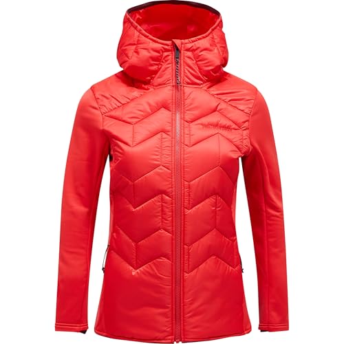 Peak Performance Damen Elevate Liner Hybrid Hoodie Jacke, brilliant red, S von Peak Performance