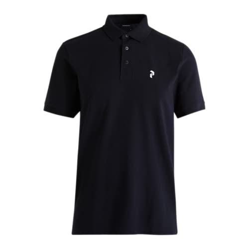 Peak Performance Herren Classic Cotton Polo T-Shirt, Black, XL von Peak Performance