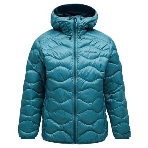 Peak Performance Herren Helium Down Hoodie Jacke, hydro fresh-infinity teel, S von Peak Performance