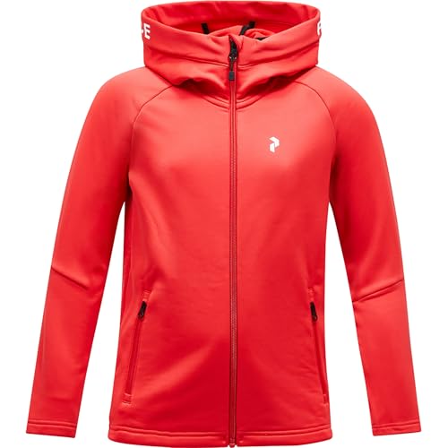 Peak Performance Kinder Rider Zip Hoodie Jacke, brilliant red-brilliant red, 170 von Peak Performance
