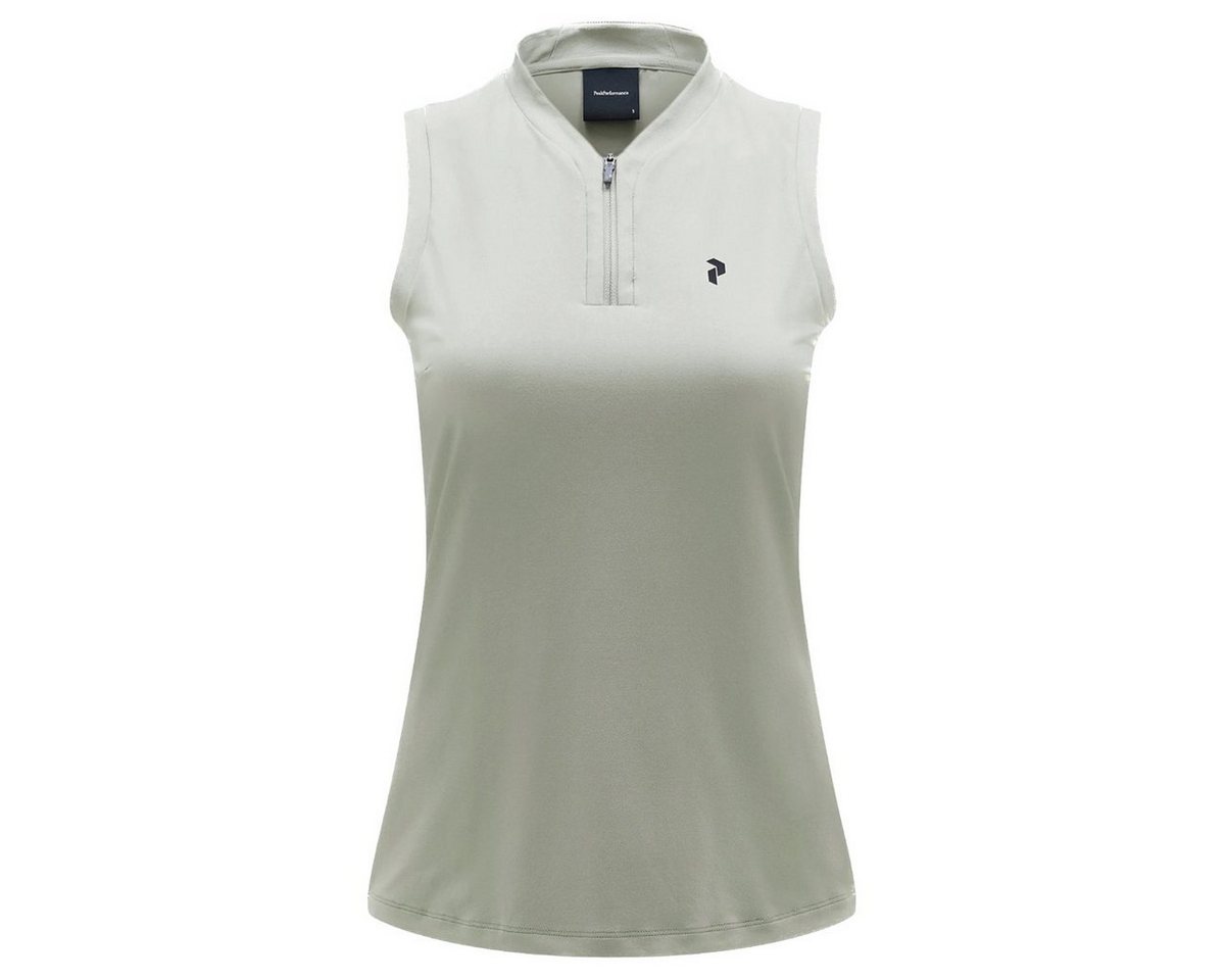 Peak Performance Poloshirt Peak Performance Turf Zip Sleeveless Polo Grün von Peak Performance