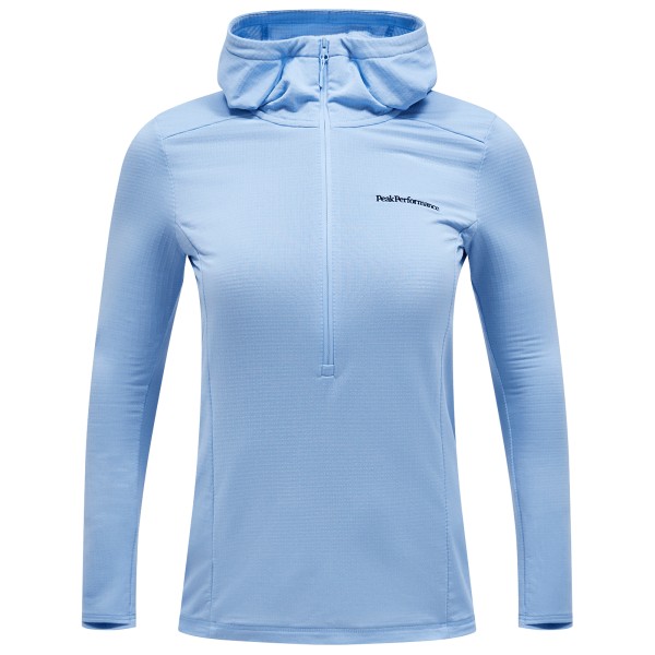 Peak Performance - Women's Light Hooded Fleece Half Zip - Fleecepullover Gr XS blau von Peak Performance