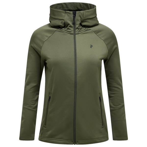 Peak Performance - Women's Rider Essentials Zip Hood - Fleecejacke Gr XL oliv von Peak Performance