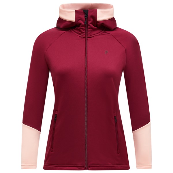 Peak Performance - Women's Rider Essentials Zip Hood - Fleecejacke Gr XS rot von Peak Performance